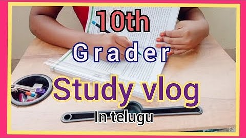10th Grader Study vlog in telugu