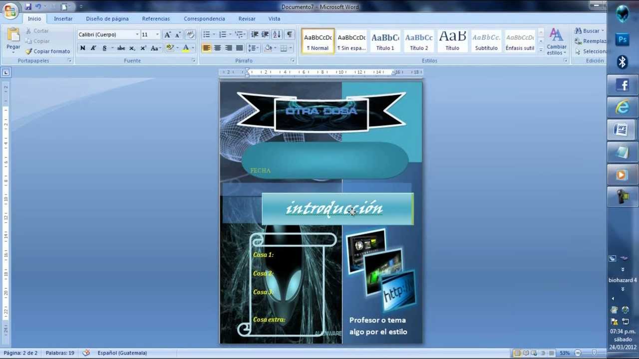 crea portadas con microsoft word bien chidas 2012 YouTube