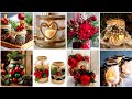 🕯️Transform Old Glass/Mason Jar into Magical Christmas Decorations/Recycling Craft ideas💡