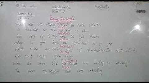 Class 4 (English), Unit #18 Lesson #1 Q/A .