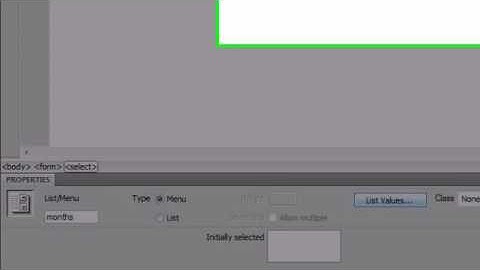 Dreamweaver CS4 Tutorial   24   Lists and Menus