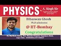 Congratulations for students got selected for Ph.D in top institutes