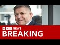 Slovak prime minister robert fico shot in handlova  bbc news