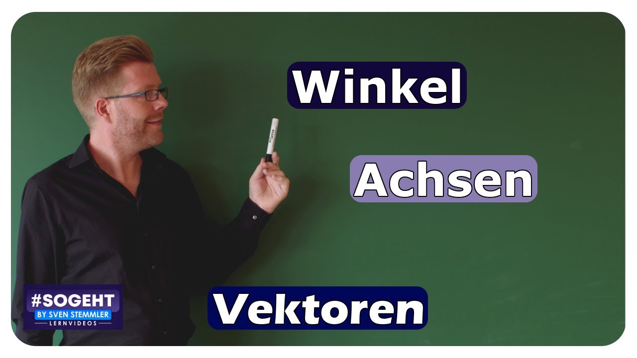Vorschaubild zum Lernvideo "Winkel zwischen Vektor und den Koordinatenachsen - Vektoren - einfach und anschaulich erklärt"