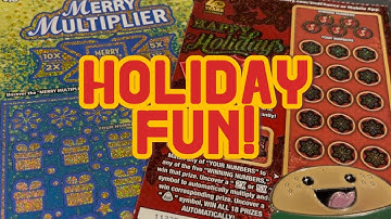 Holiday Tickets Fun ‼️ #california #lottery #scratchers #win