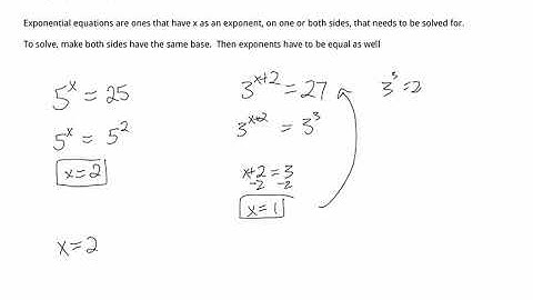 Math 30-2: Exponential and Logarithmic Functions 6.2: Solving Exponential Equations