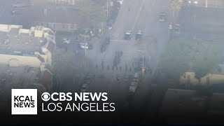 Police clash with pro-Palestinian protesters outside of Pomona College graduation ceremony