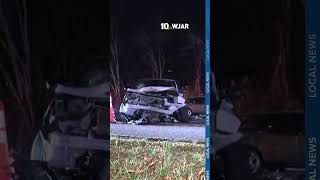 Dashcam video shows car driving wrong way across bridge