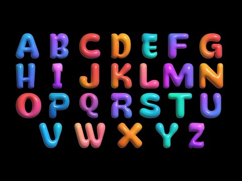 ABCD Rhymes for Babies & Preschool 🔤 ✏️| Learn Alphabet A-Z With Colorful Shapes & Sensory Visuals