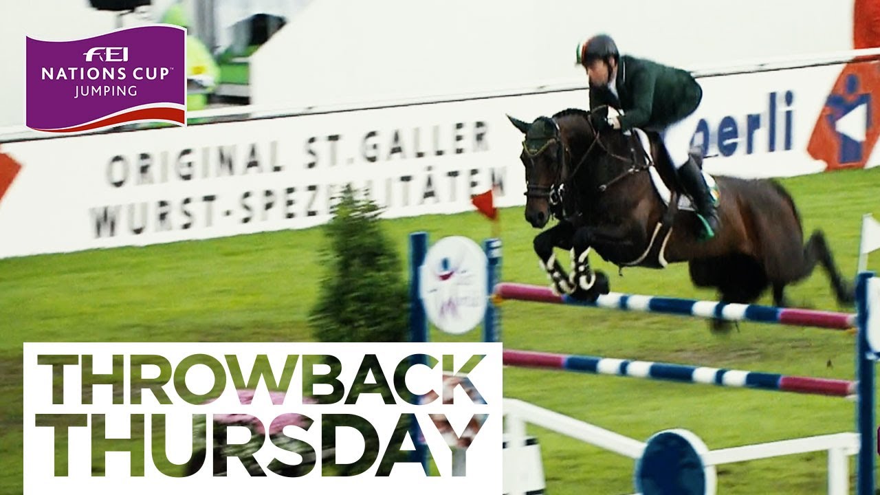 Strong win for Irish team in St. Gallen #ThrowbackThursday | FEI Nations Cup™ Jumping horseshoe bend