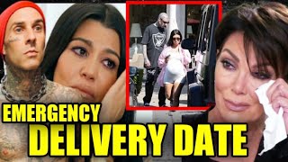 Kourtney Kardashian going to hospital with Travis Barker for delivery. Kris Jenner family banned