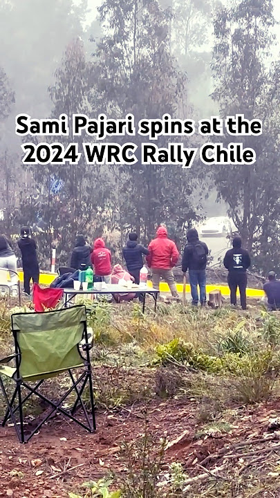 Sami Pajari spins at the 2024 WRC Rally Chile Biobío