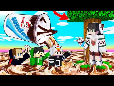 JOLLIBEE SUNDAE Rises Every Minute in Minecraft!