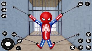 SPIDER STICKMAN CRIME CITY JAIL ESCAPE GAMEPLAY screenshot 5