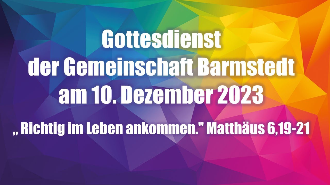Gottesdienst am 10.12.2023 - YouTube