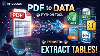 Extract Tables From PDF to Excel, CSV & JSON from file and URL with Python | Project