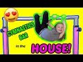 KAIA got a GYMNASTICS BAR for the HOUSE! BUILDING and SNACKING! The TOYTASTIC Sisters. FAMILY VLOG