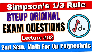 Simpsons Rule Simpsons 1/3 Rule math 2nd important questions