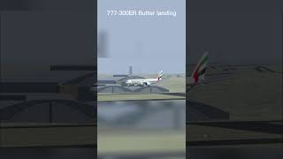 Boing 777-300ER butter landing shorts avgeeks b777 boeing edit  emirates 777300er boeing777