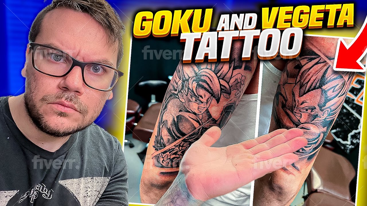 goku vs vegeta tattoo