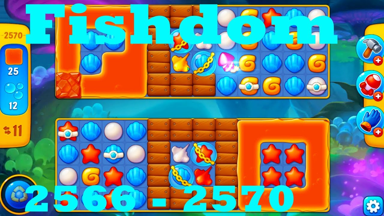 Fishdom Level 2566 - 2570 HD Walkthrough | 3 - match game | gameplay ...