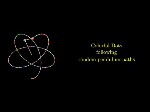 Dots following random pendulum paths | Animation | manim