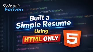 HTML Resume Project | Beginner-Friendly | Semantic Tags Practice