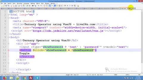 Ternary Operator using VueJS | Conditional Ternary Operator in VueJS | vue switch | vue v model