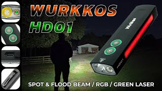 Wurkkos HD01 (Olight Arkfeld Competitor) Laser, Spot Beam, 95 CRI Flood, RGB (HIGHLY RECOMMEND)