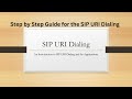 Sip uri dialing  step by step guide  sip route pattern explained