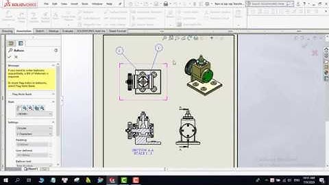 Bài 19: Các bước trình bày bản vẽ lắp ghép trong môi trường Drawing.