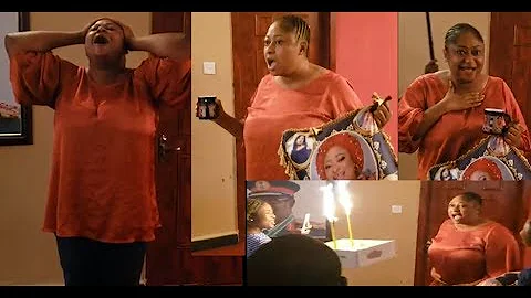 Ronke Oshodi Oke Almost Fainted As Her Family & Friends Surprise Her On Her Birthday
