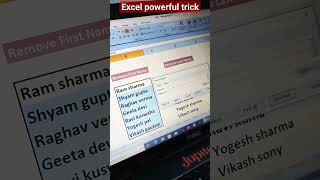 remove first name or last name in exceltrick computer tranding education shortcut 2023