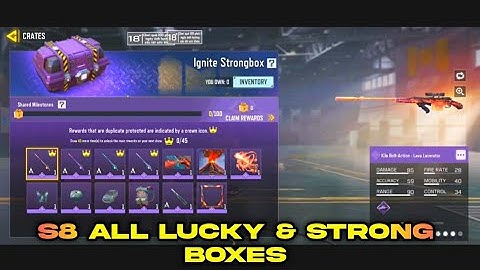 S8 ALL LUCKY & STRONG BOXES REWARDS CODM SEASON 8 LEAKS 2025 COD MOBILE