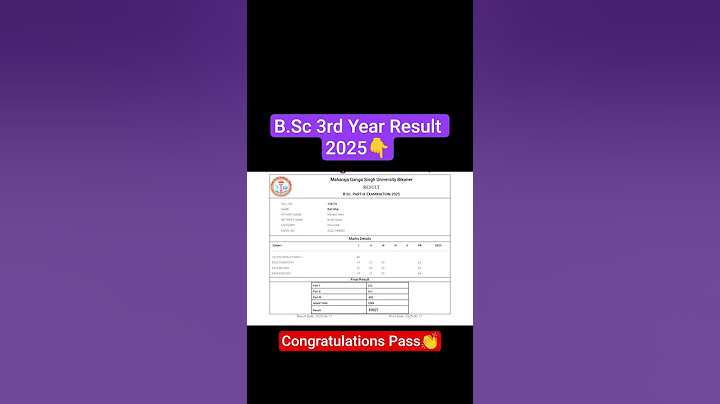 B.Sc 3rd Year Result 2025 Declared | B.Sc 3rd Year Result 2025 |B.Sc Part 3rd Result Dekhe MGSU