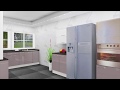 Modular Kitchen Design Ideas - Carnation pink and white kitchen design