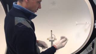 Position a calibration lamp in an integrating sphere