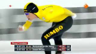 Antoinette de Jong 3000m - 4:01.71. Worldcup Kwalificatietoernooi