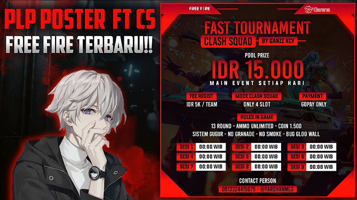 PLP POSTER TURNAMEN FF CLASH SQUAD | KEREN🔥