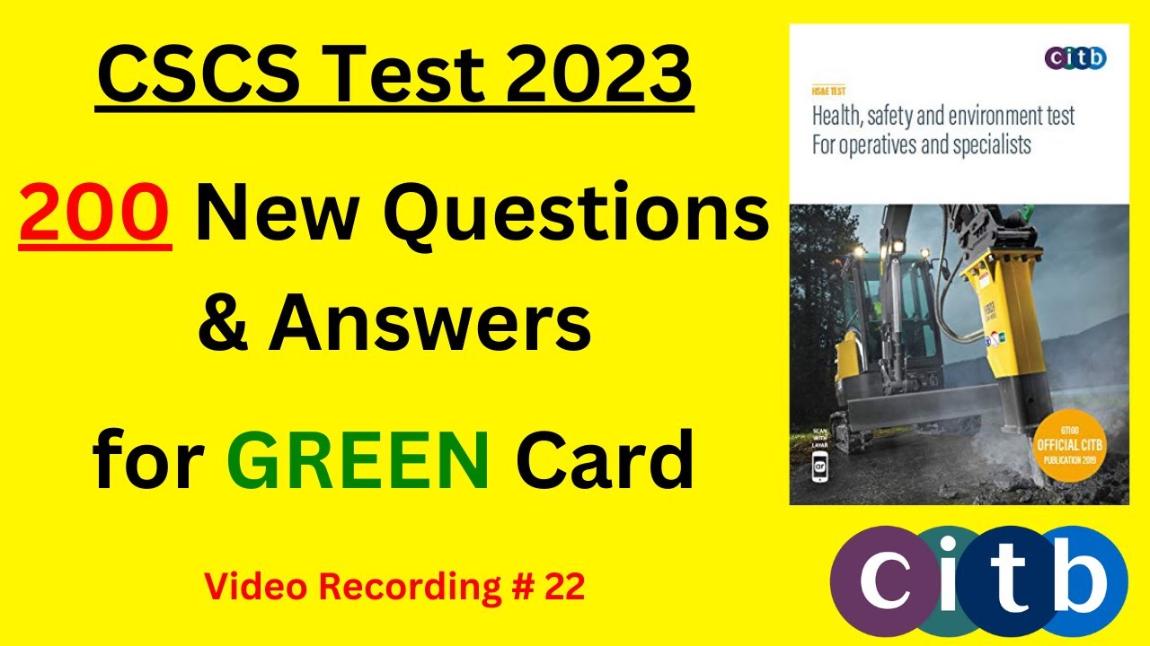 CSCS Test 2023 - 200 New Q&A | CSCS Card UK | CSCS Test Preparation ...
