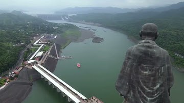 🇮🇳 Statue of Unity Aerial View | India’s Pride from the Sky!