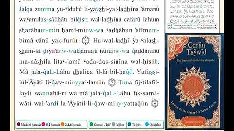 ختمة من مصحف التجويد باللغة الإسبانية الصفحة رقم 208