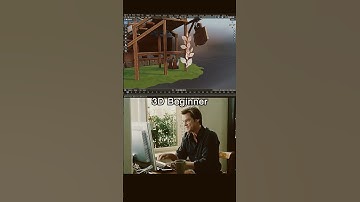 3D Beginner VS 3D Pro Artists 🍀 #shorts #blender #3d #animation #3danimation