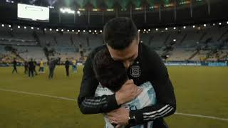 Messi and Scaloni hugging each other  ❤️❤️❤️???