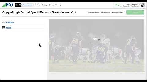 Rise Vision + Scorestream