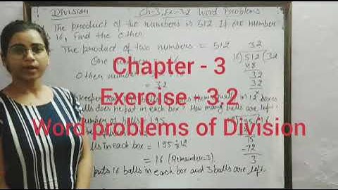 Class - 5, Ch - 3, Ex.- 3.2, Word problems of Division