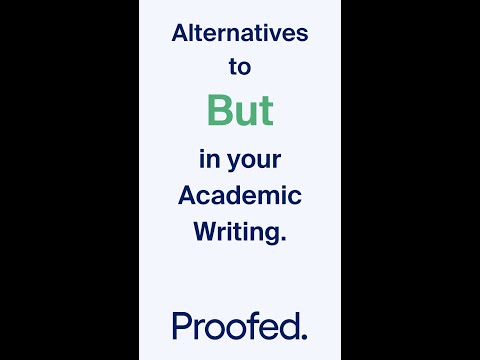 Alternatives to “But” in Academic Writing #shorts