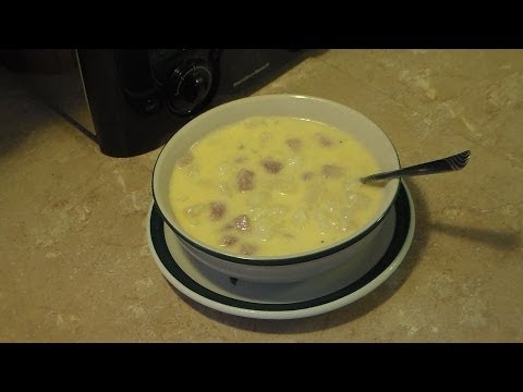 Cheesy ham and potato soup