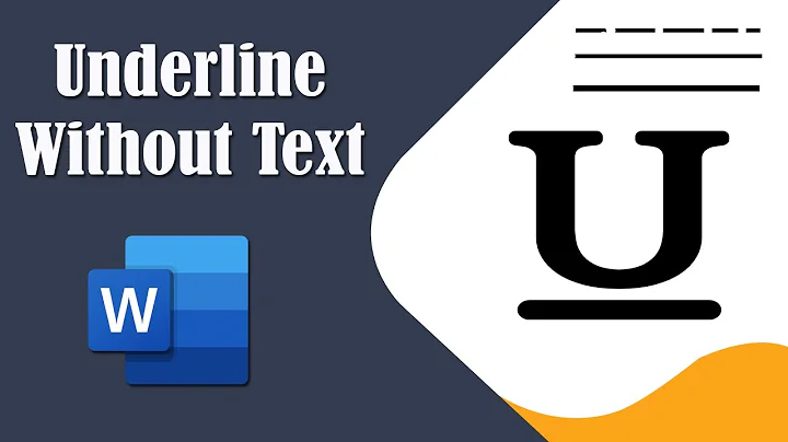 How to make underline in word without text