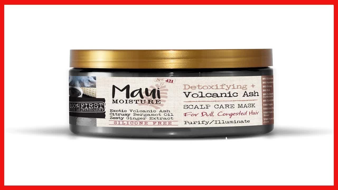 Maui Moisture Detoxifying Volcanic Ash Scalp Care Mask, Coconut, 12 Ounce